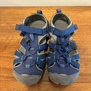 Keen Shoes Youth Sz 3 Blue Gray Sandals Washable Water Shoes Hiking Contour Arch